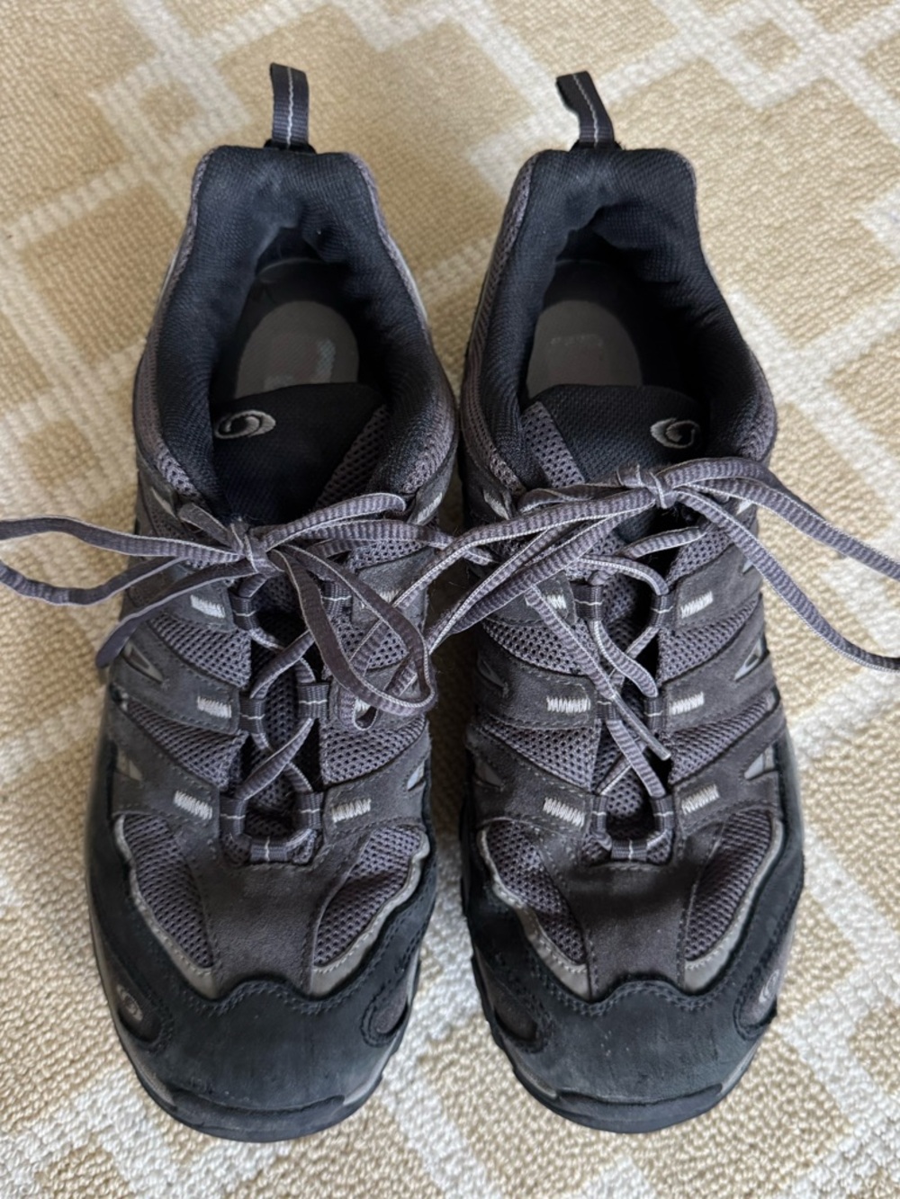 Salomon Contagrip Trail Hiking Shoes Gray Black Low Top Outdoor Sneakers Size 10 - Picture 8 of 17